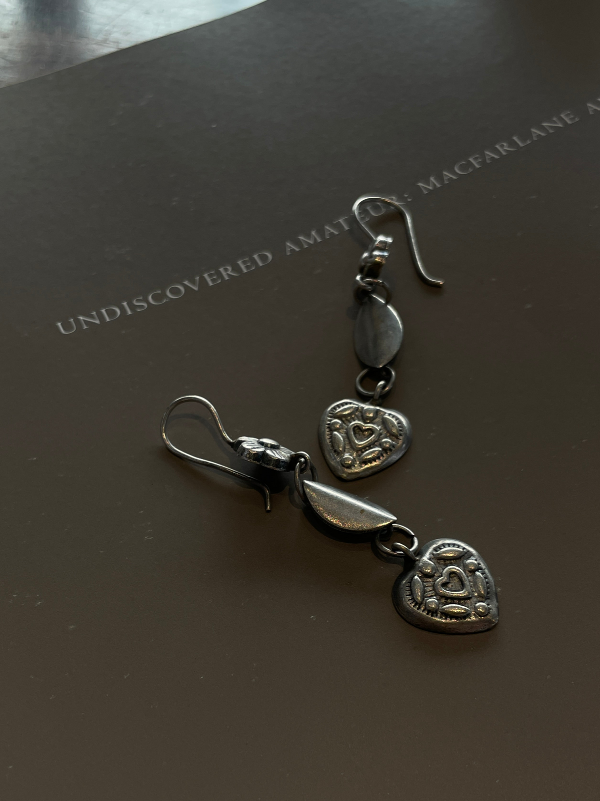 Jwalamukhi Heart Silver Earrings