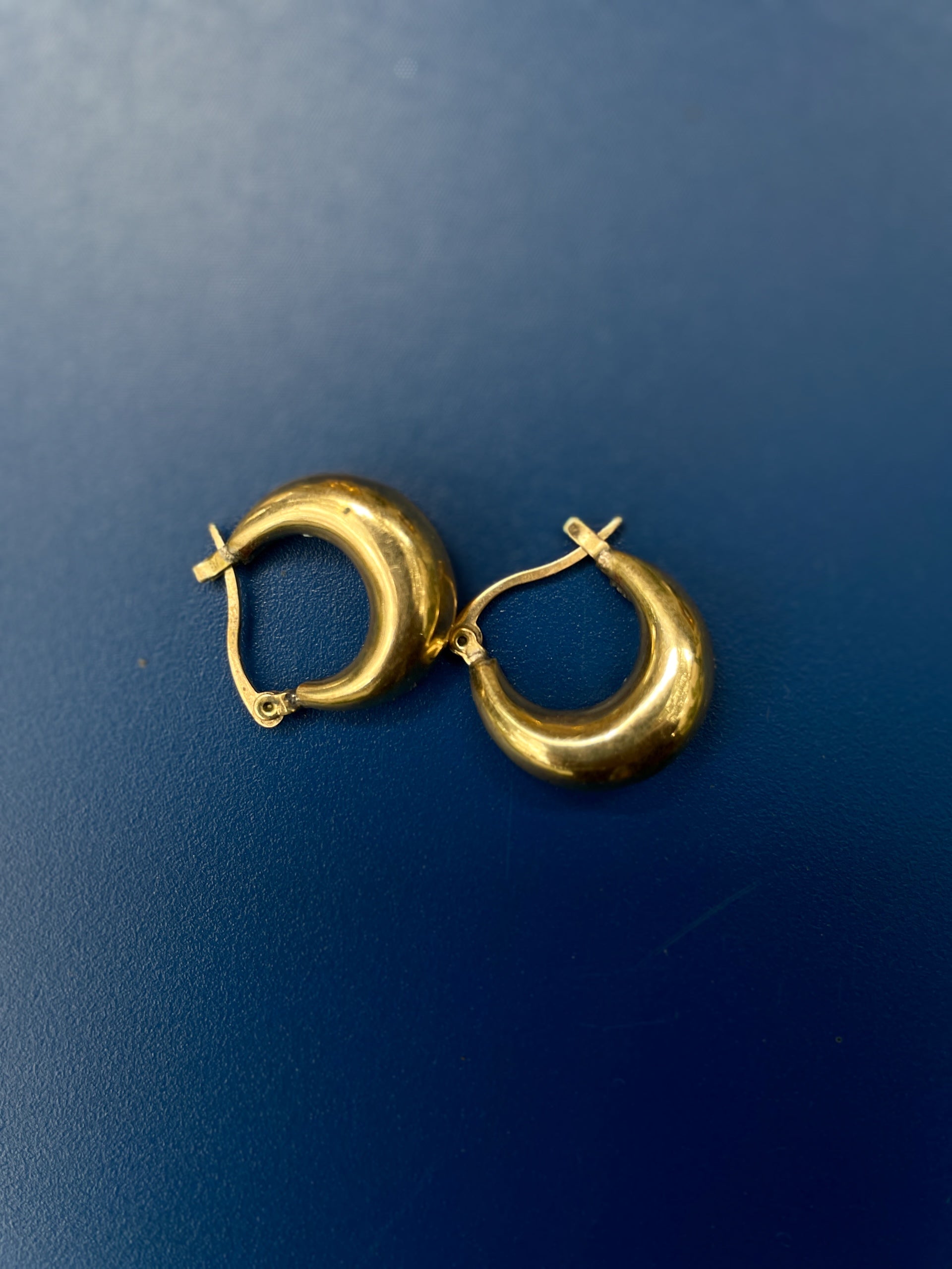 Brass Hand-moulded Chaandbali - Small