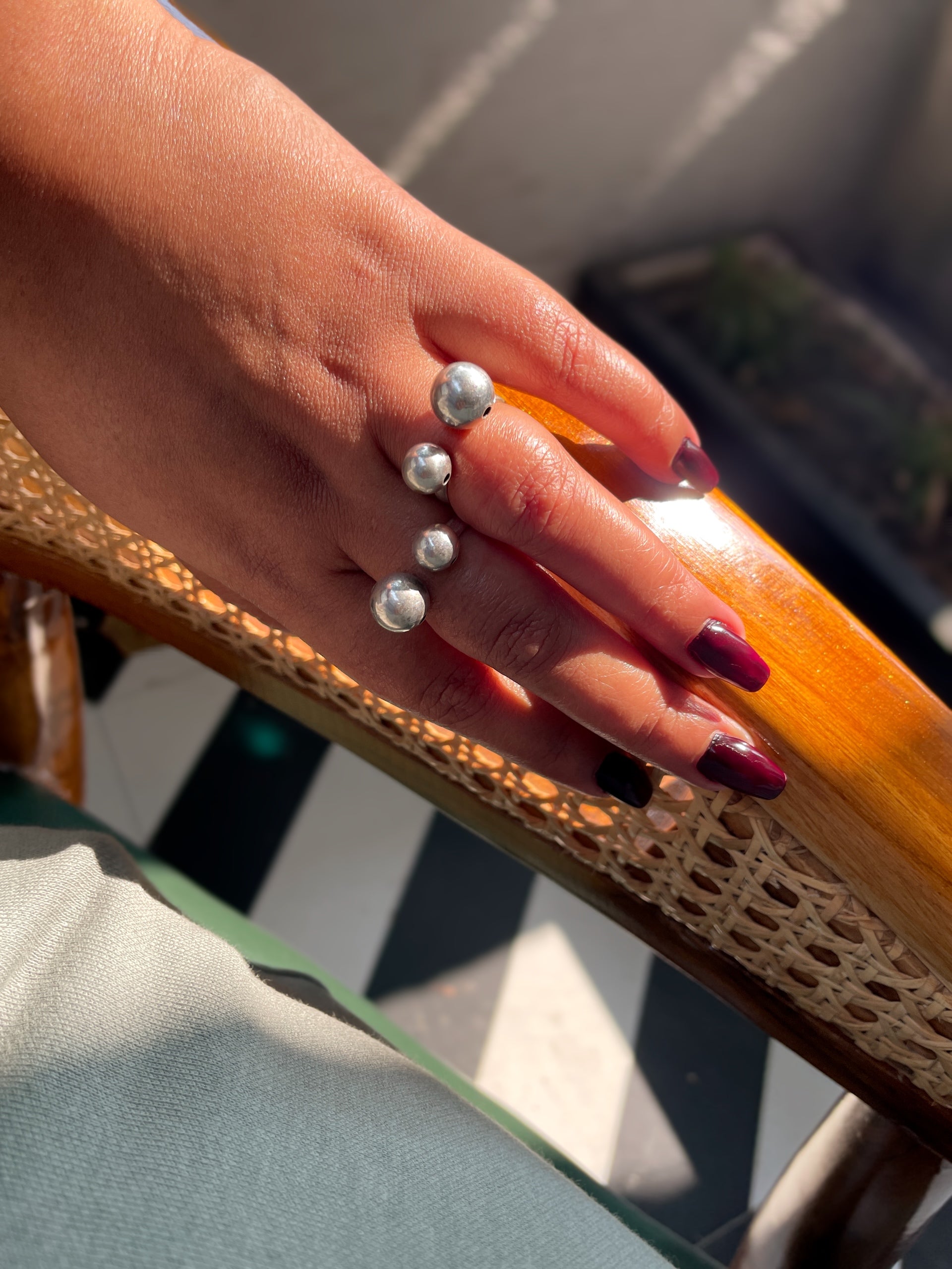 Mahira Silver Dome Adjustable Ring