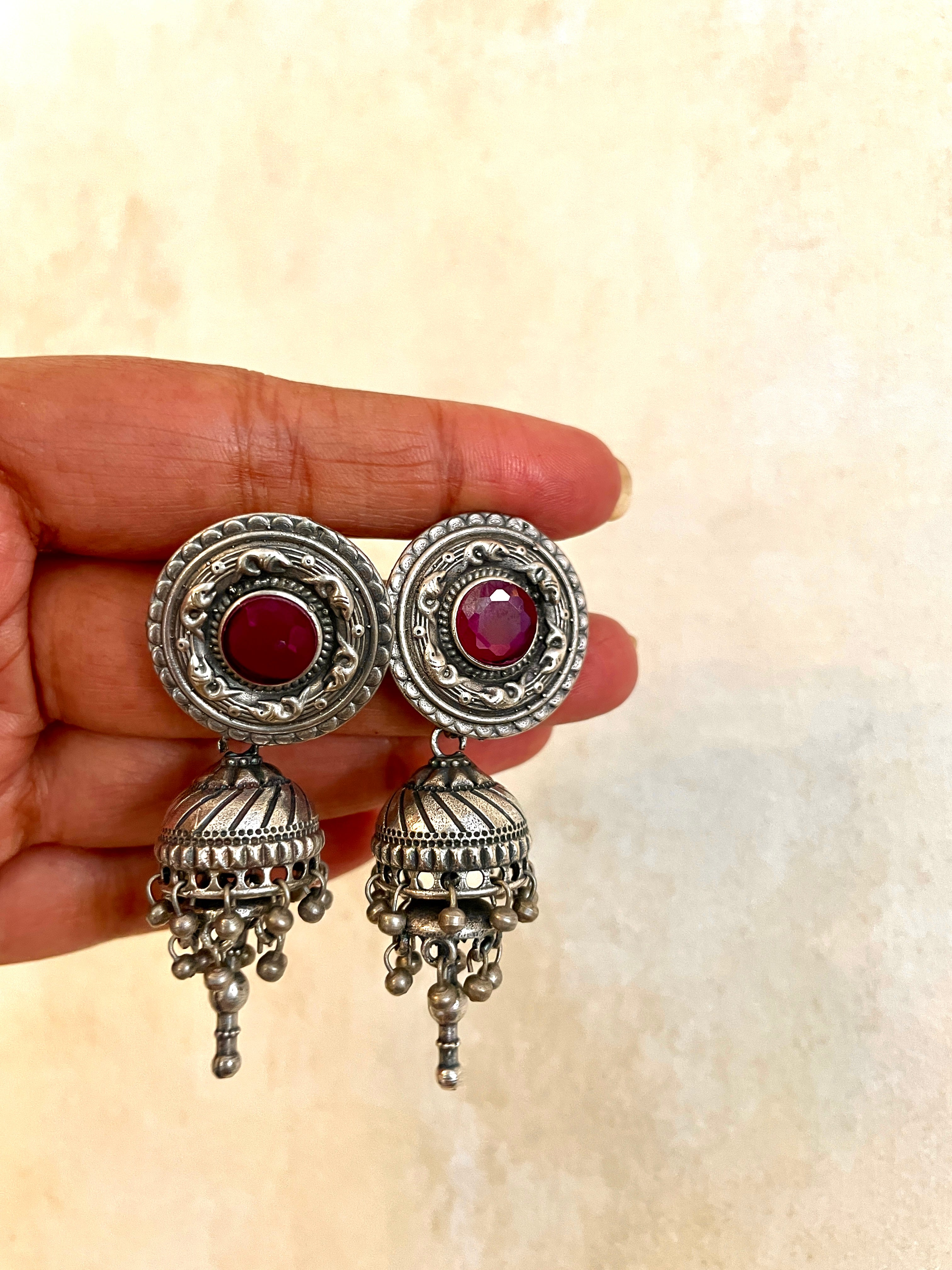 Indrani Jhumka - Ruby