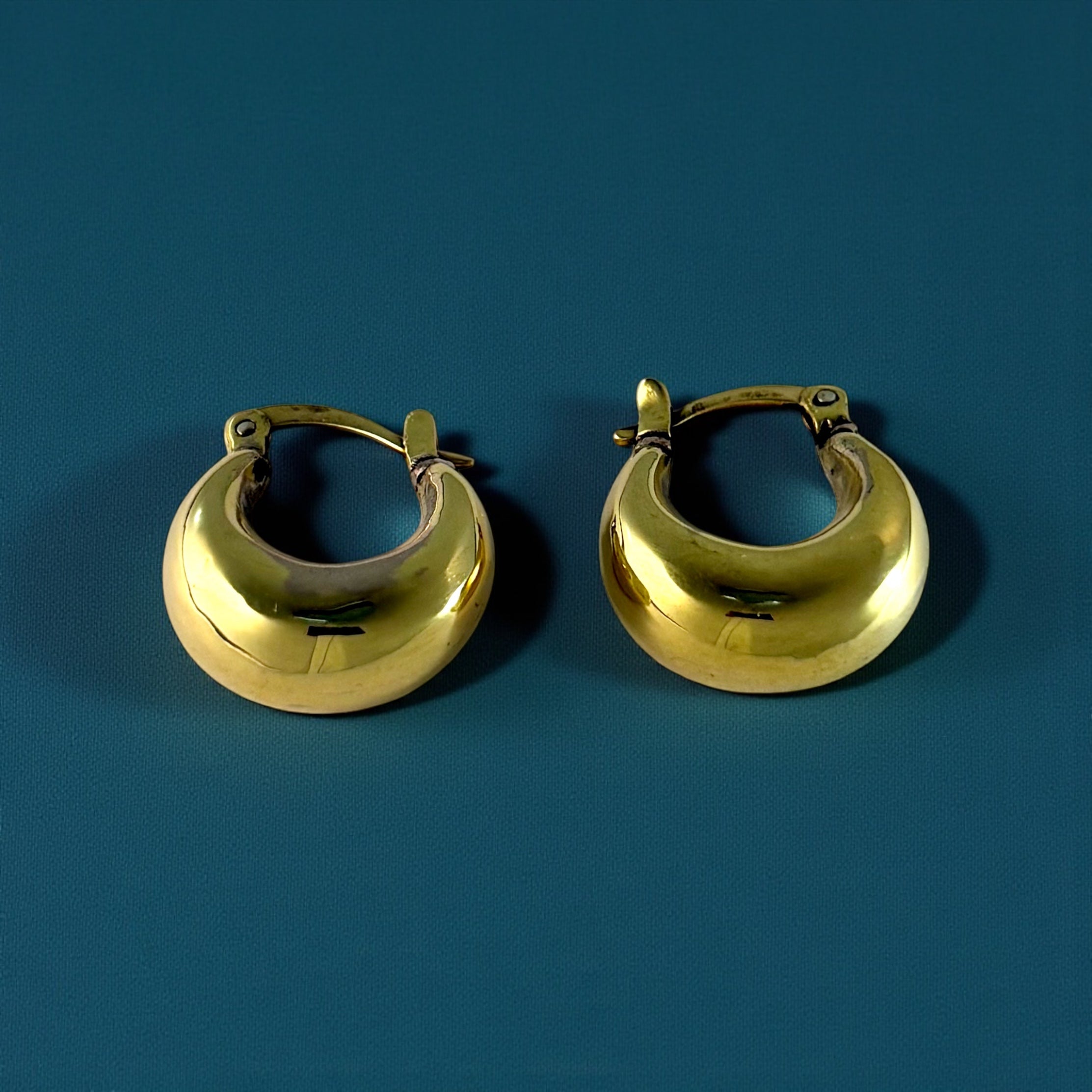 Brass Hand-moulded Chaandbali - Extra Small