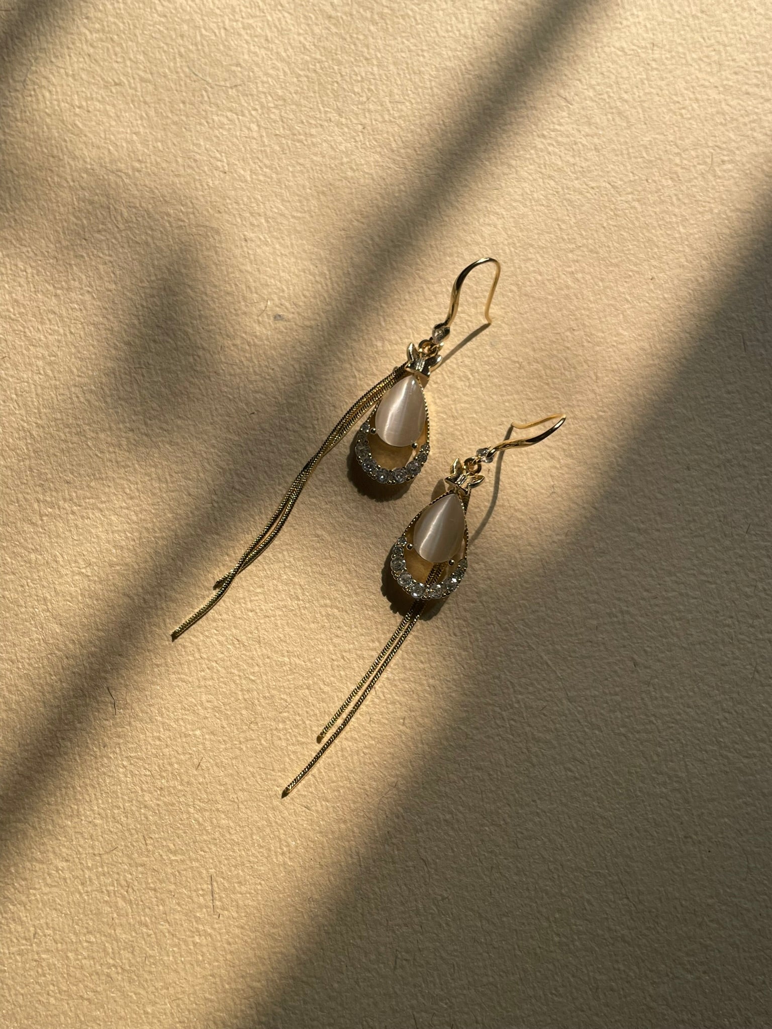 Teardrop & Tassel Dangler Earrings