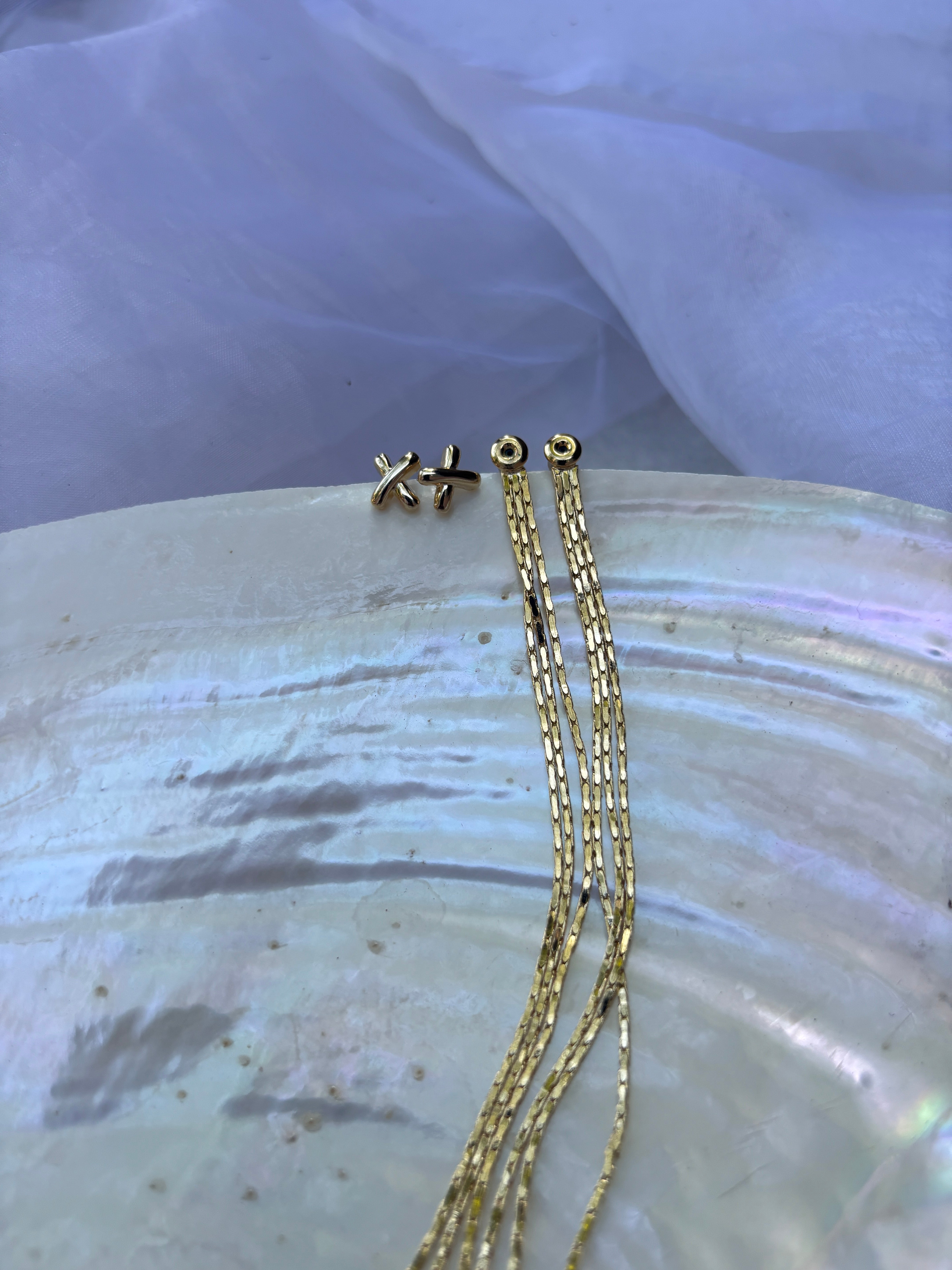 Star Crossed Snake Chain Shoulder Grazer Earrings