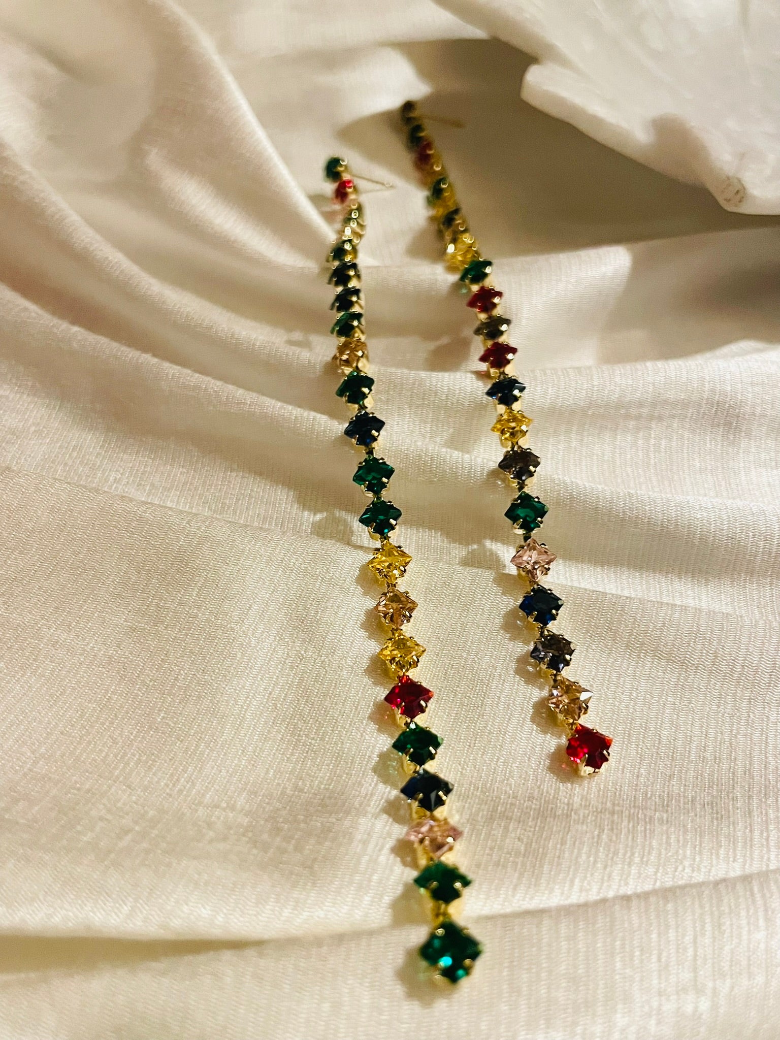 Cubic Zirconia Shoulder Grazer Earrings