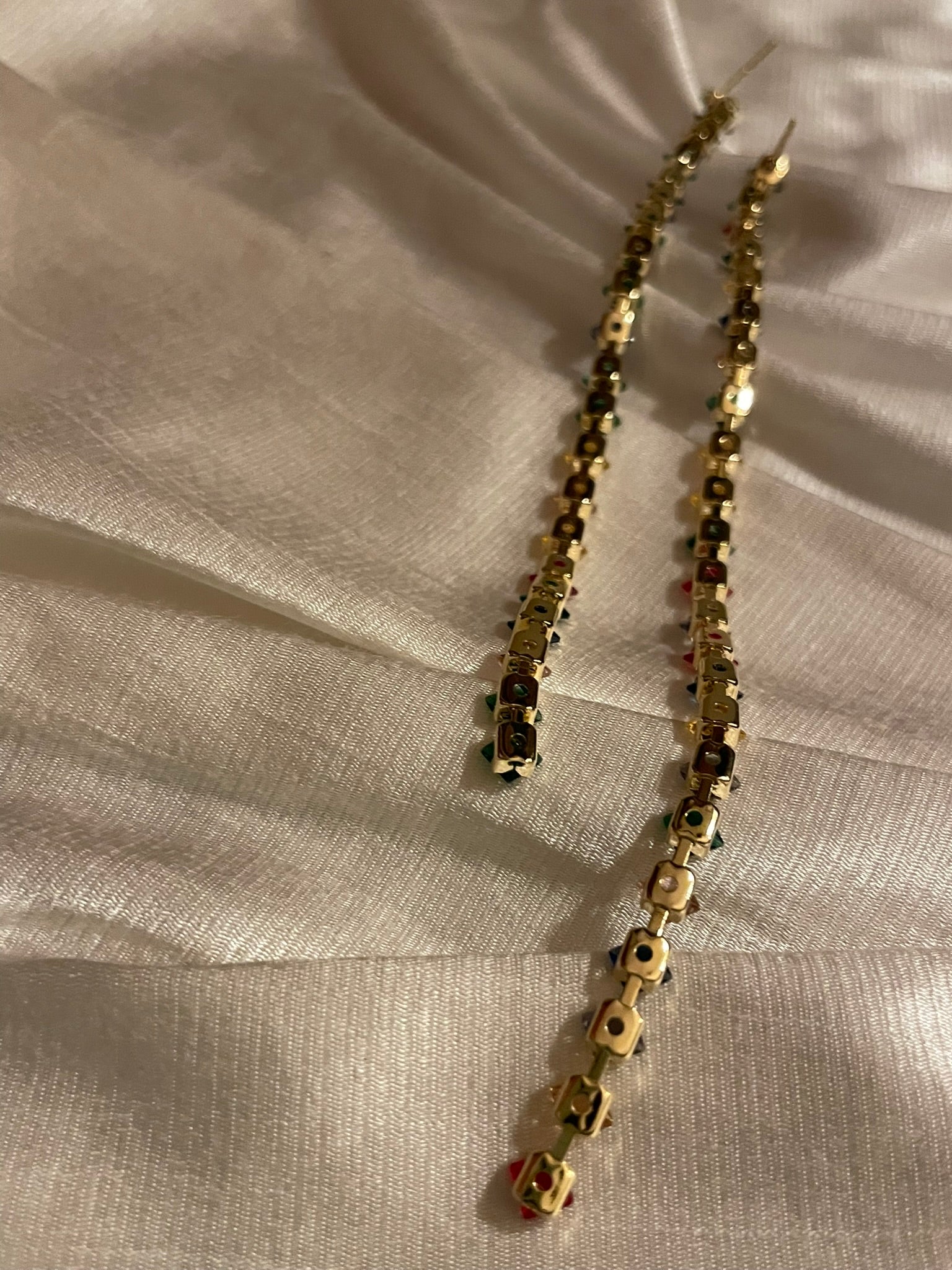 Cubic Zirconia Shoulder Grazer Earrings