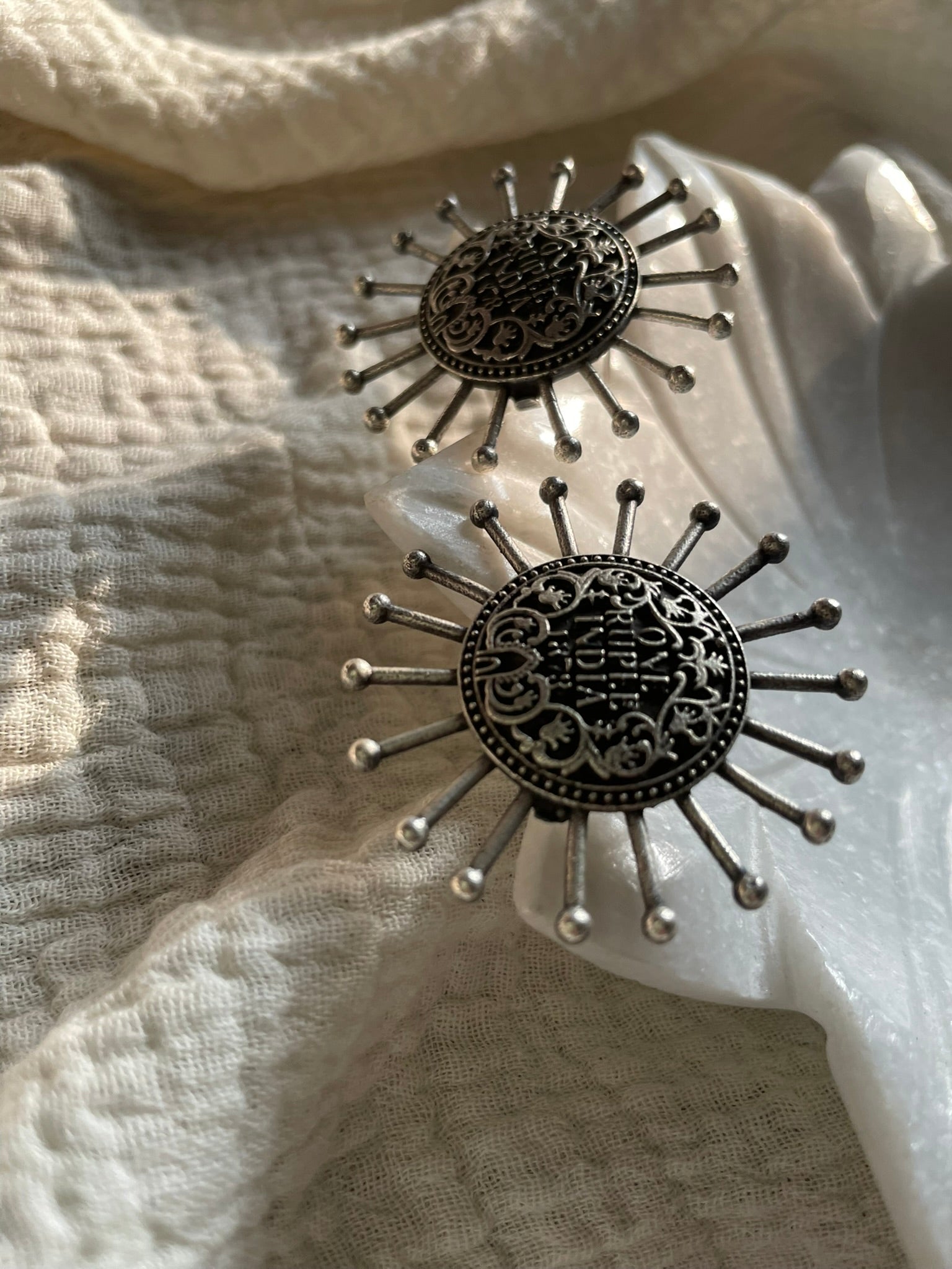 One Rupee Coin Stud Earrings