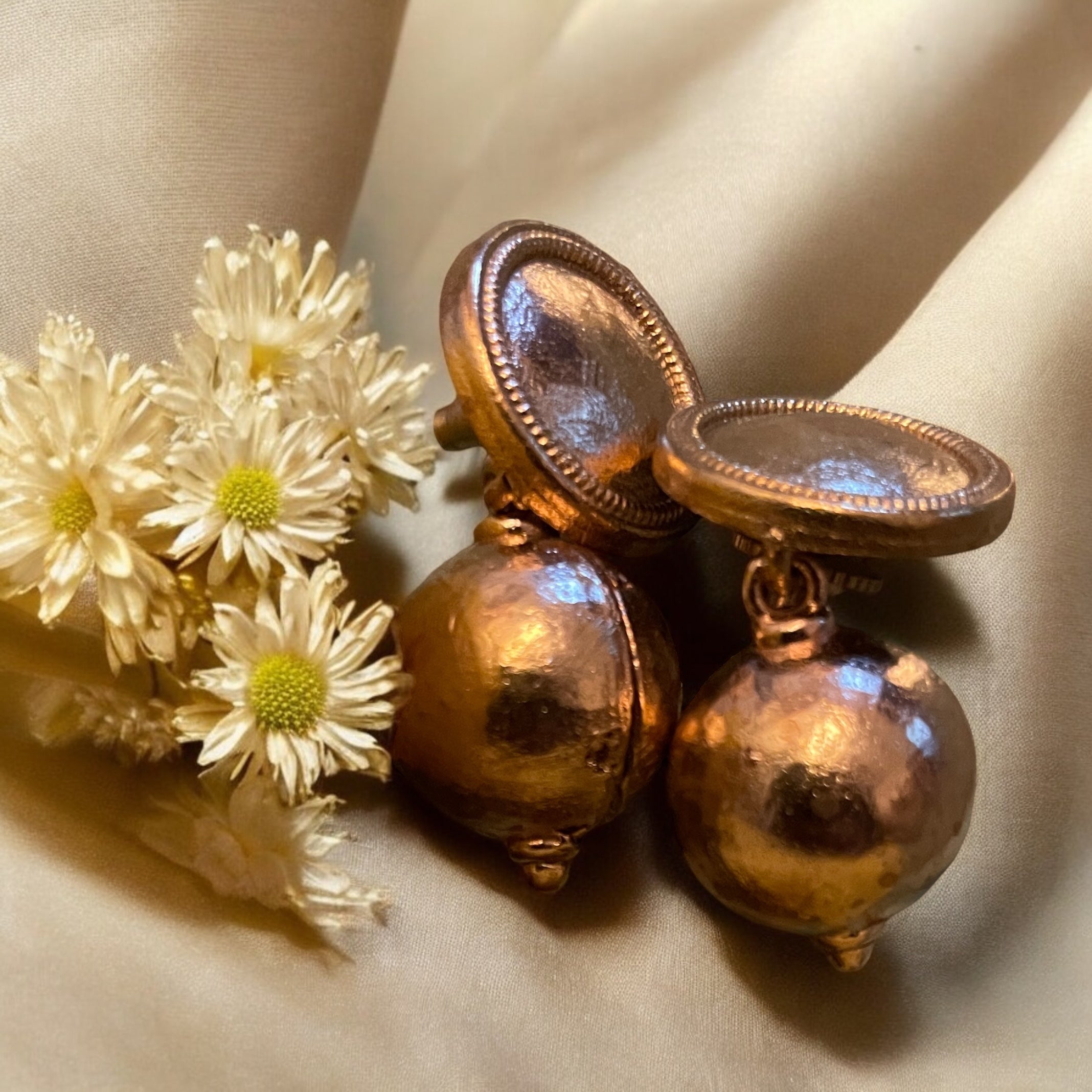 Oxidized Tribal Drop Earrings