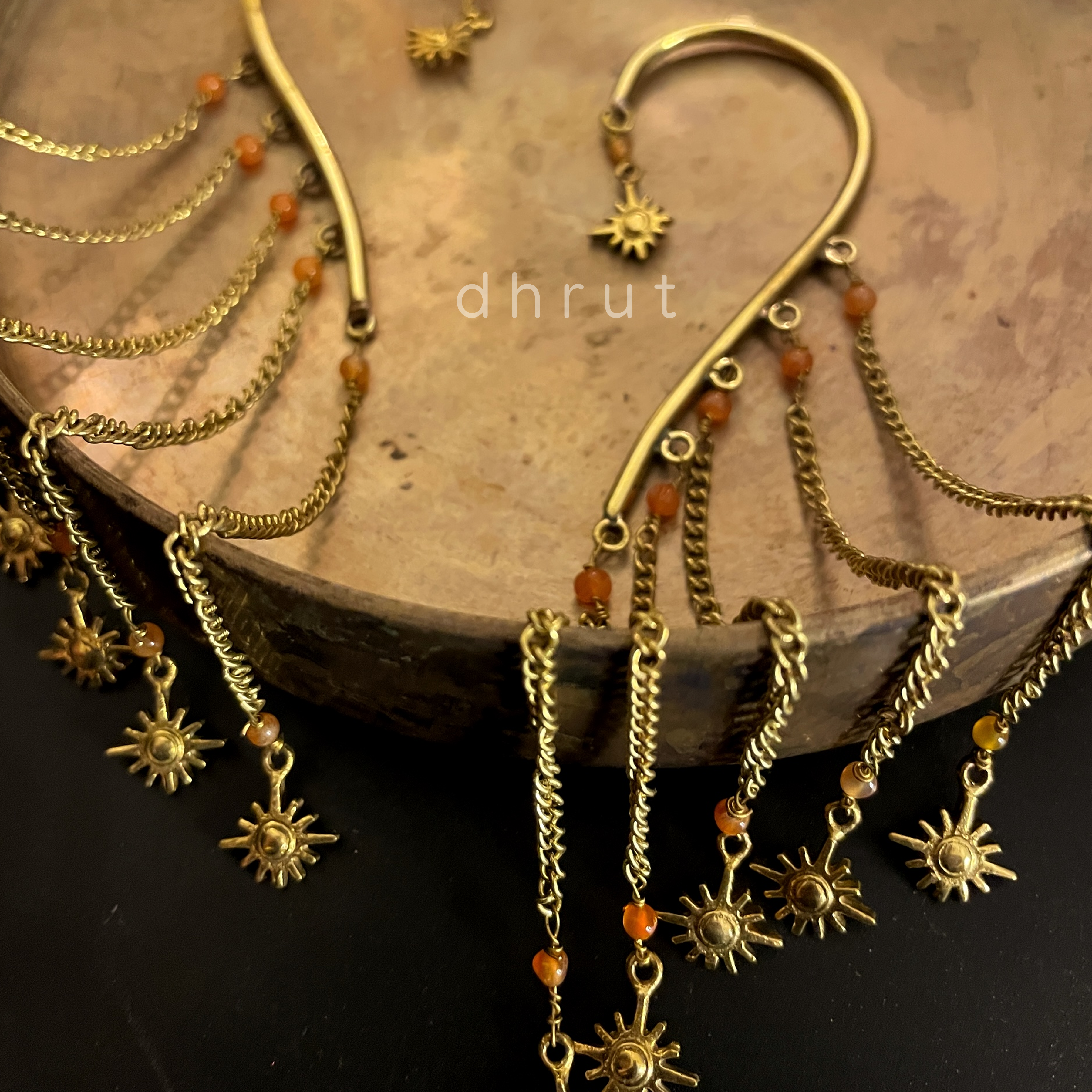 Kalindi Brass Earcuffs