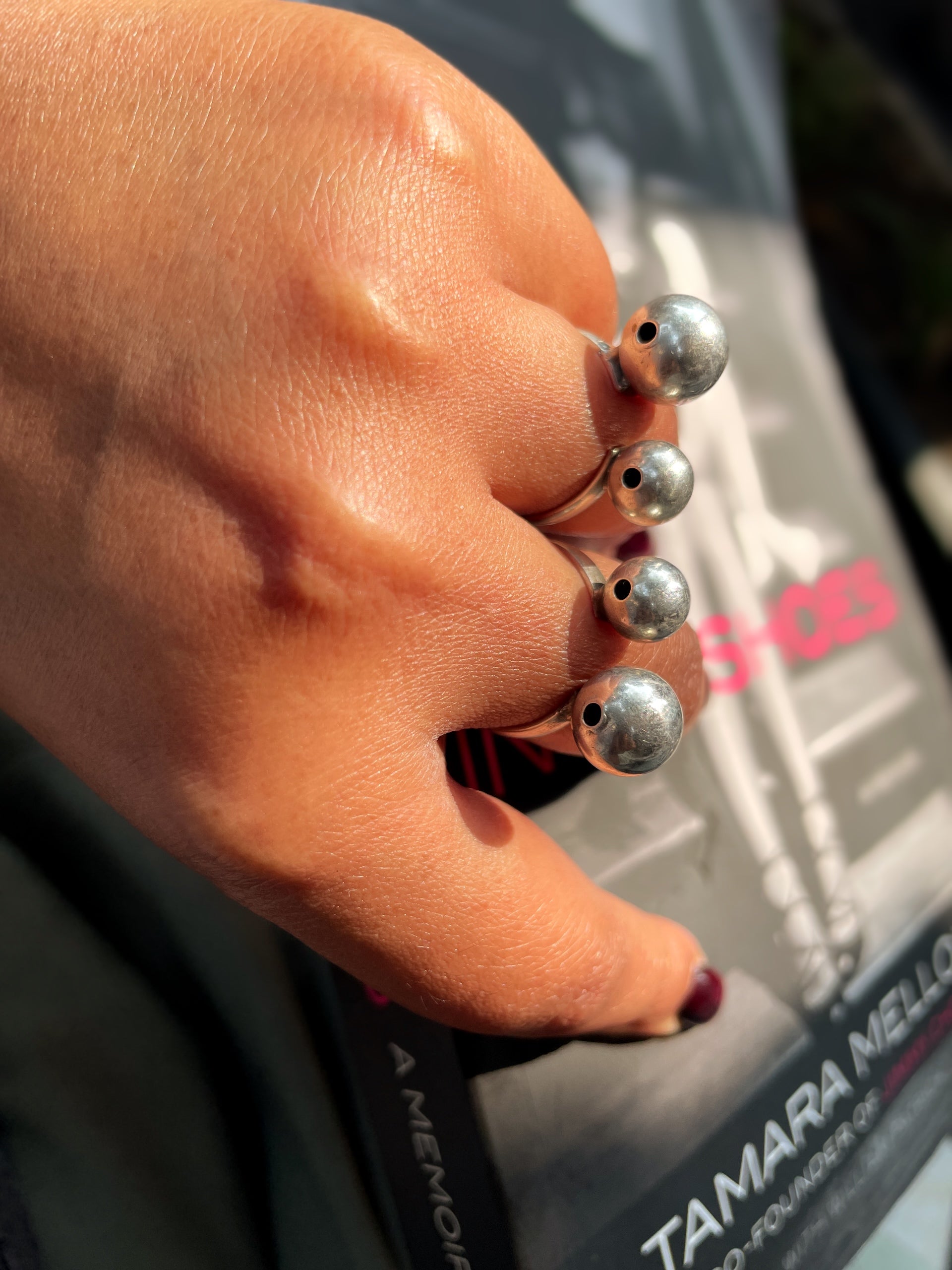 Mahira Silver Dome Adjustable Ring