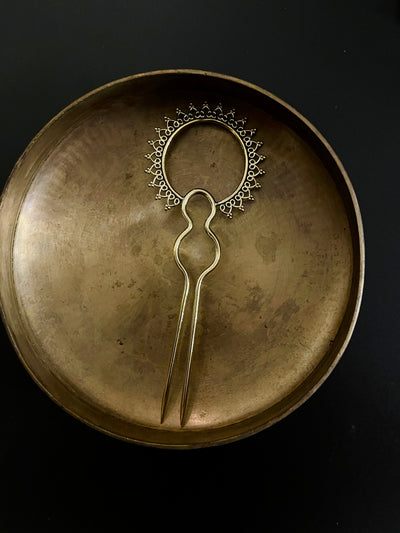Nirvi Pure Brass Hair Pin