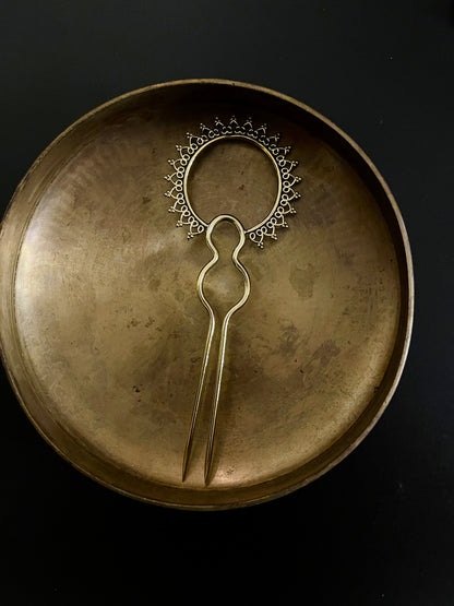 Nirvi Pure Brass Hair Pin