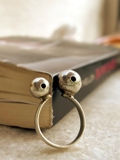 Mahira Silver Dome Adjustable Ring