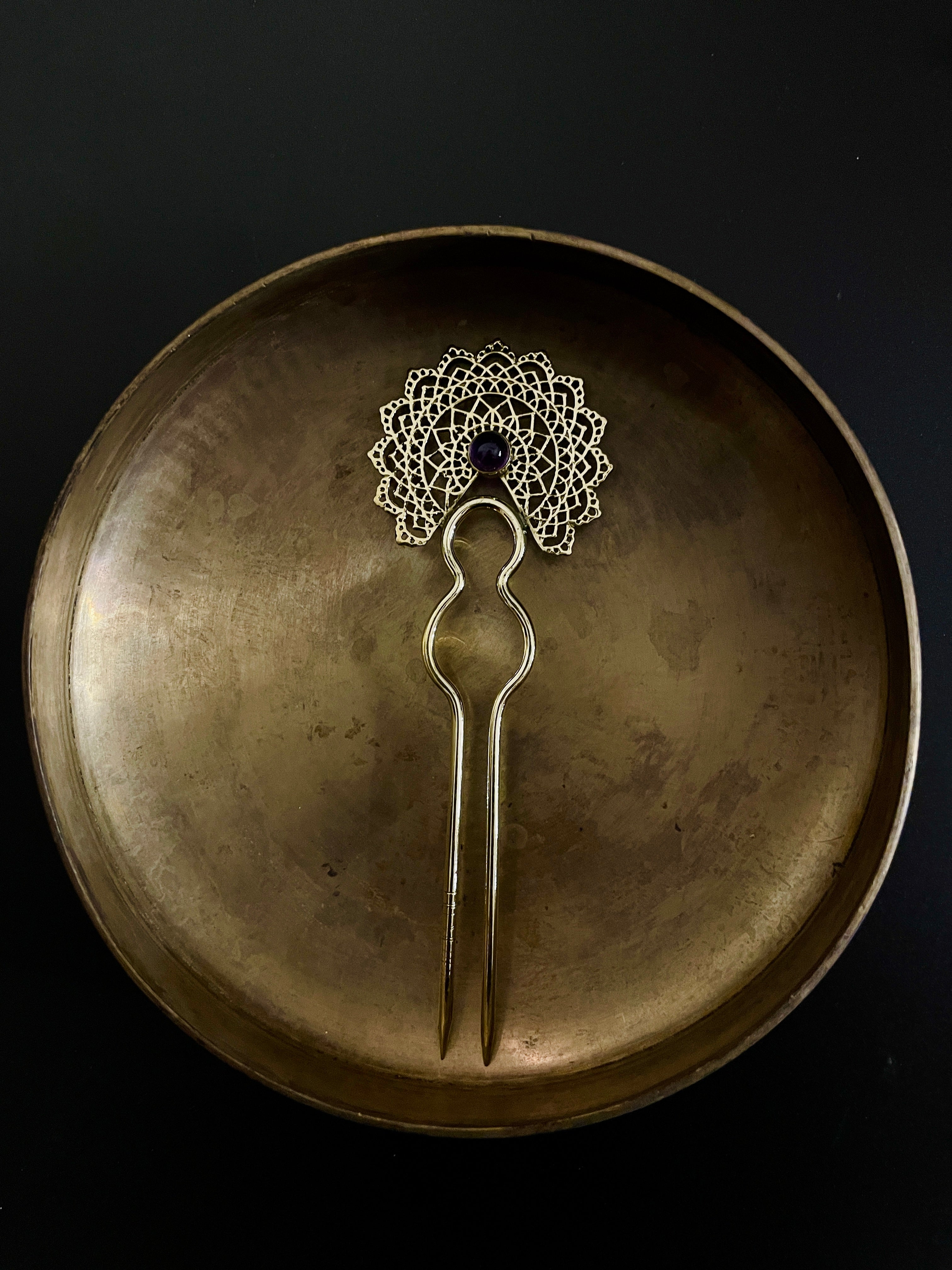 Veera Pure Brass Hair Pin