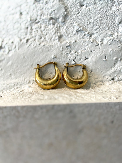 Brass Hand-moulded Chaandbali - Small