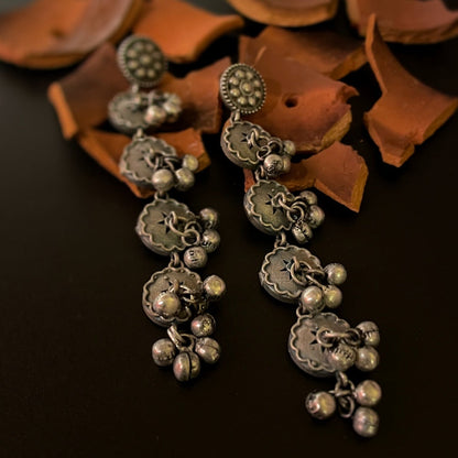 Leela Long Ghungroo Earrings