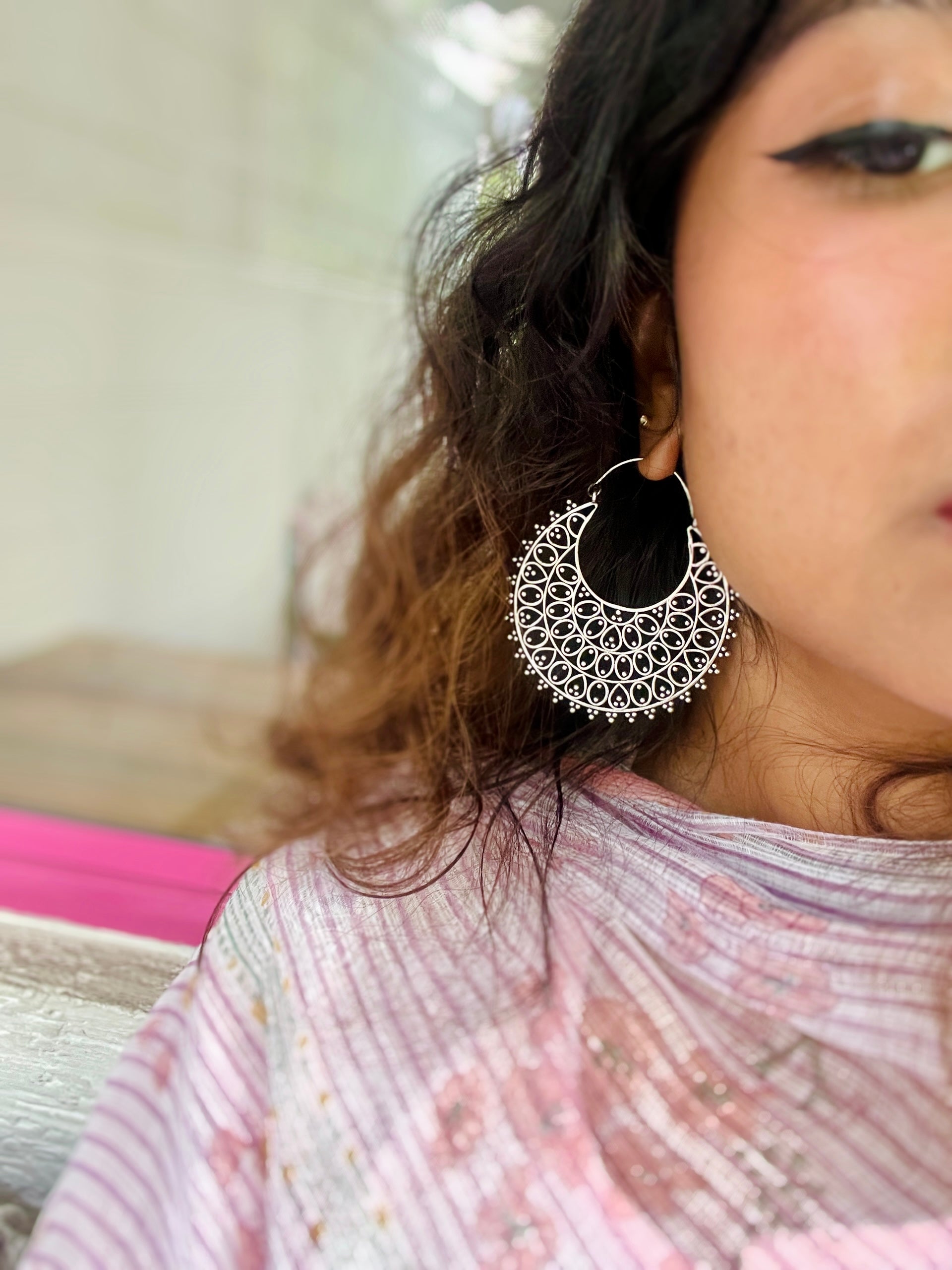 Anjali Silver 925 plated Balis
