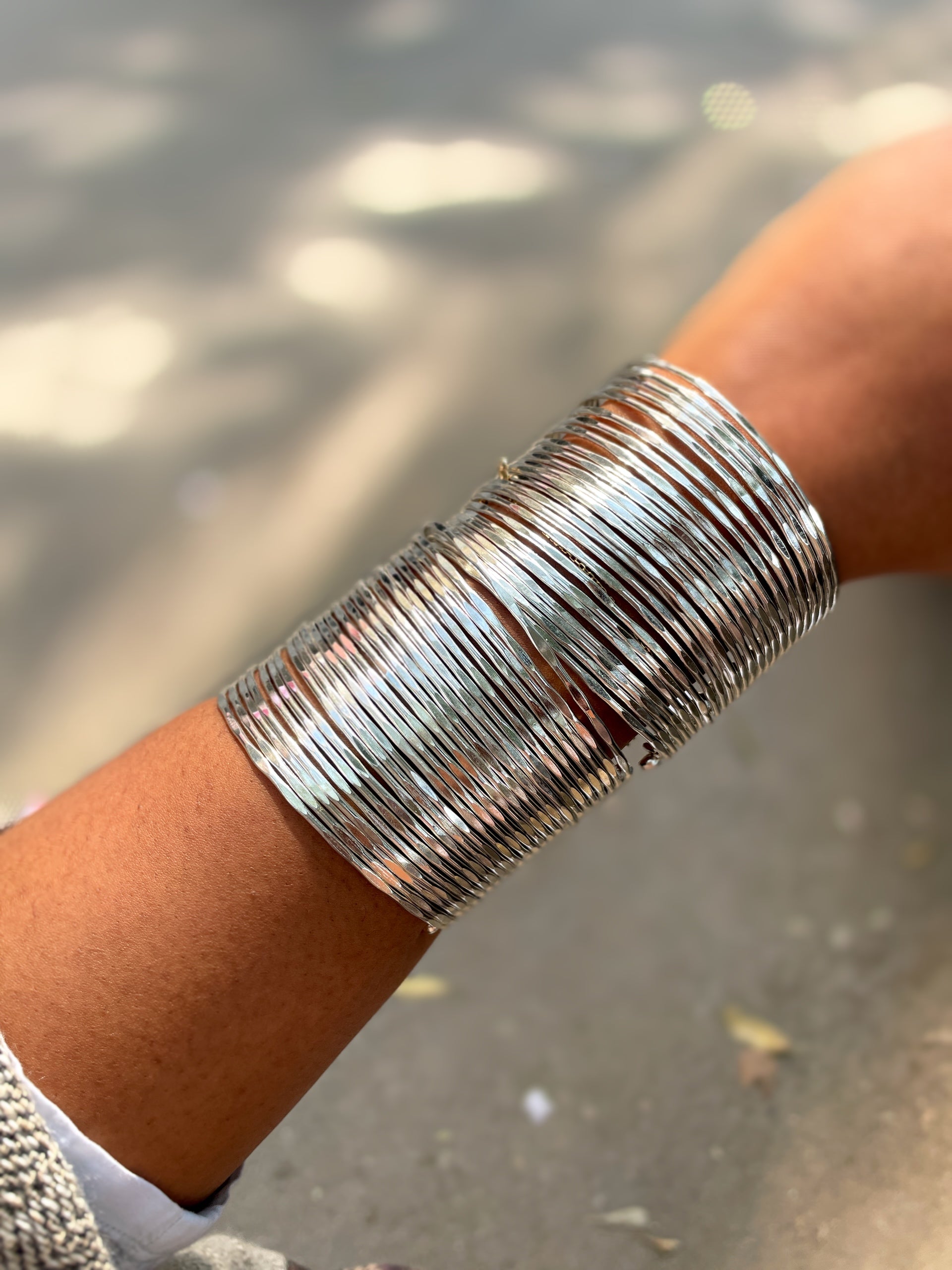 Ramya Silver Hammered Cuff