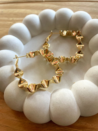 Ripple Hoop Earrings