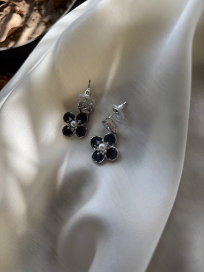 Crystal Clover Drop Earrings