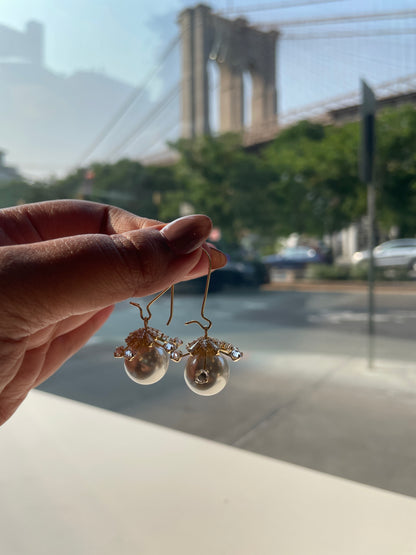 Daybreak Pearl Hoop Earrings