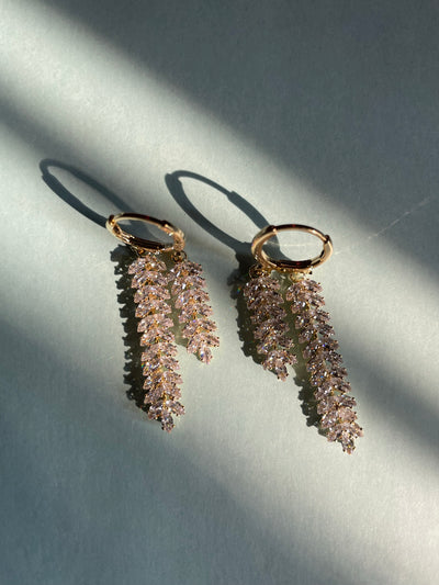 Pine Drop Hoop Earrings