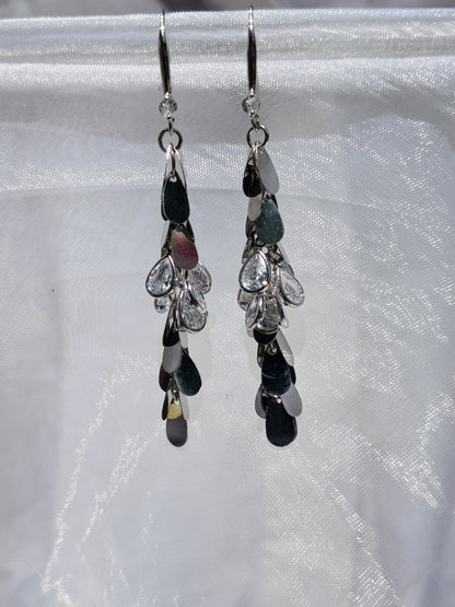 Touch Me Not with Crystal Leaves Dangler Earrings