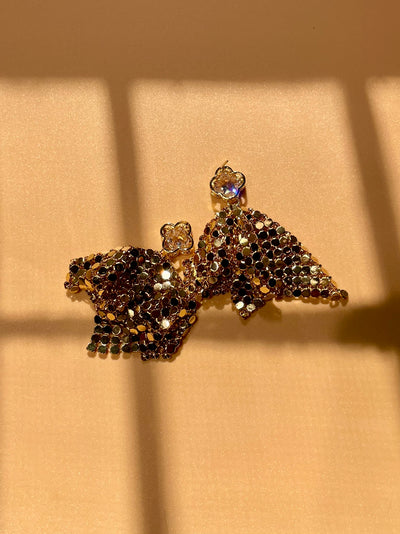 Clover & Mesh Waterfall Earrings