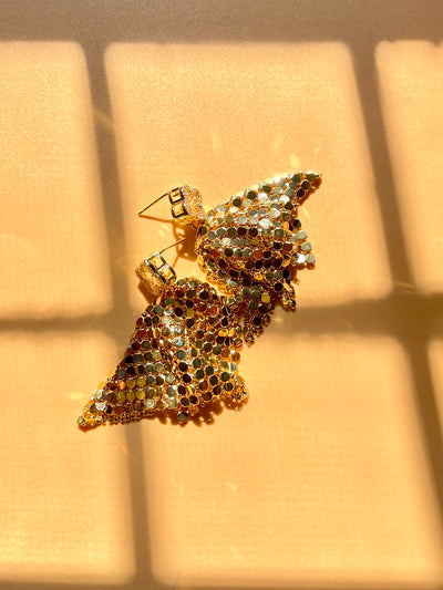 Clover & Mesh Waterfall Earrings