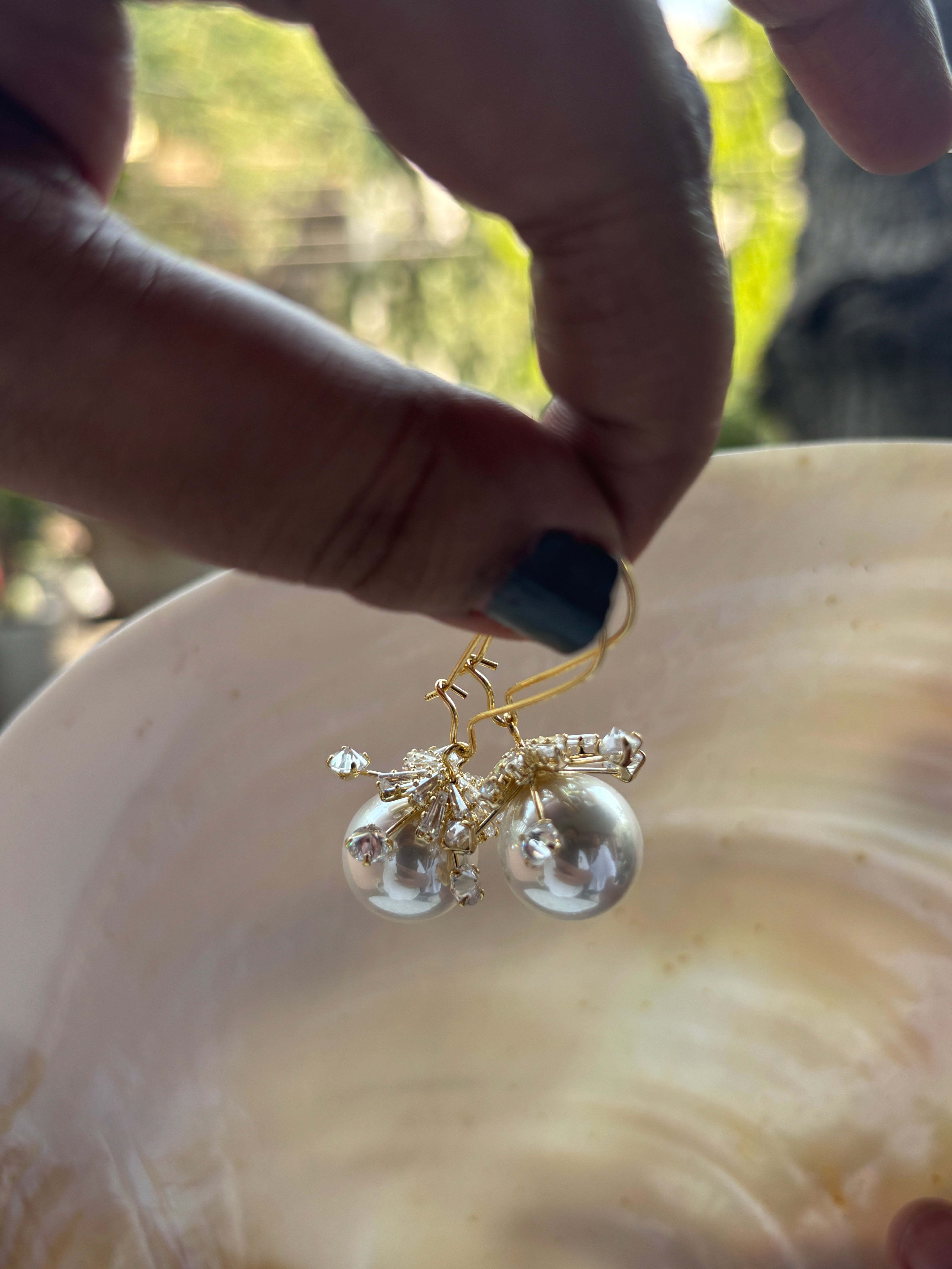 Daybreak Pearl Hoop Earrings