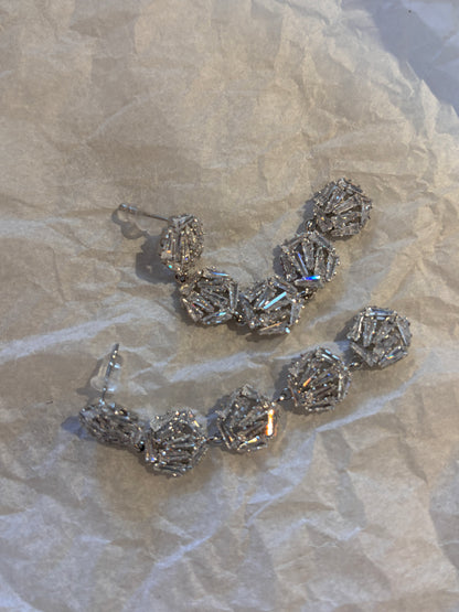 American Diamond Layered Dangler Earrings