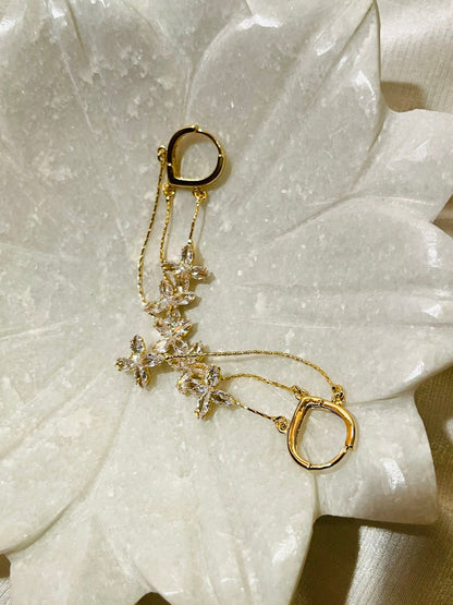 Tri - Bloom Dangler Earrings