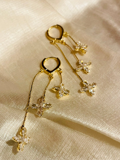 Tri - Bloom Dangler Earrings