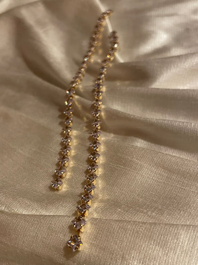 Cubic Zirconia Shoulder Grazer Earrings