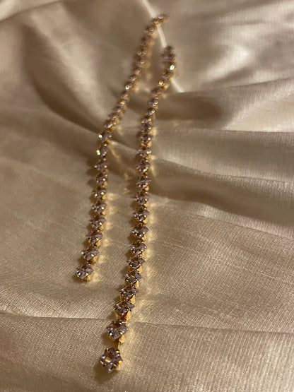 Cubic Zirconia Shoulder Grazer Earrings