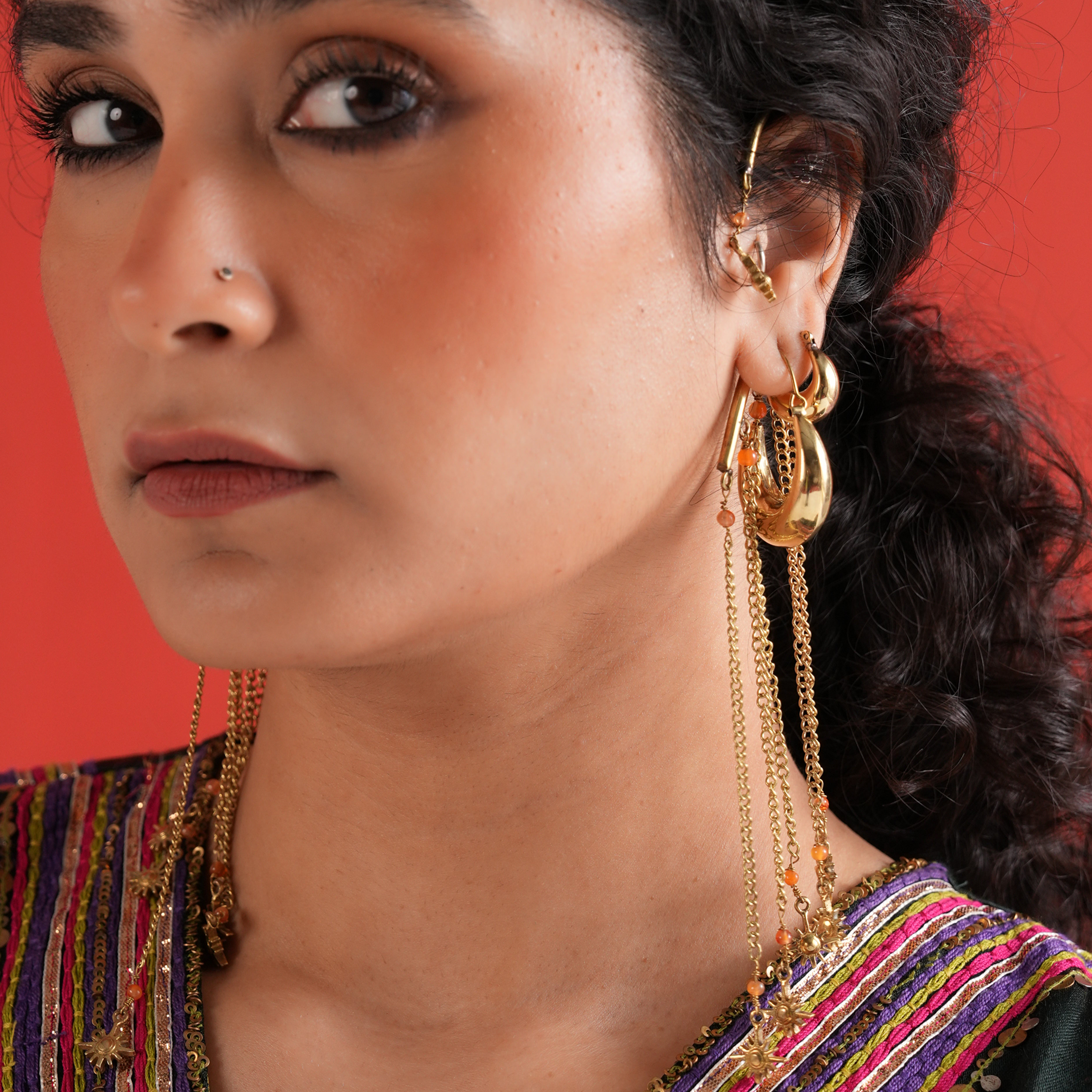Kalindi Brass Earcuffs