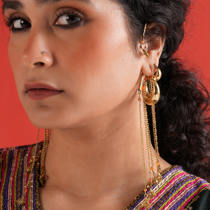 Kalindi Brass Earcuffs