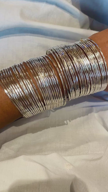 Ramya Silver Hammered Cuff