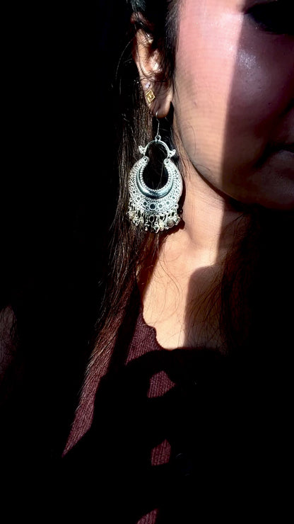 Mandakini German Silver Chaandbalis