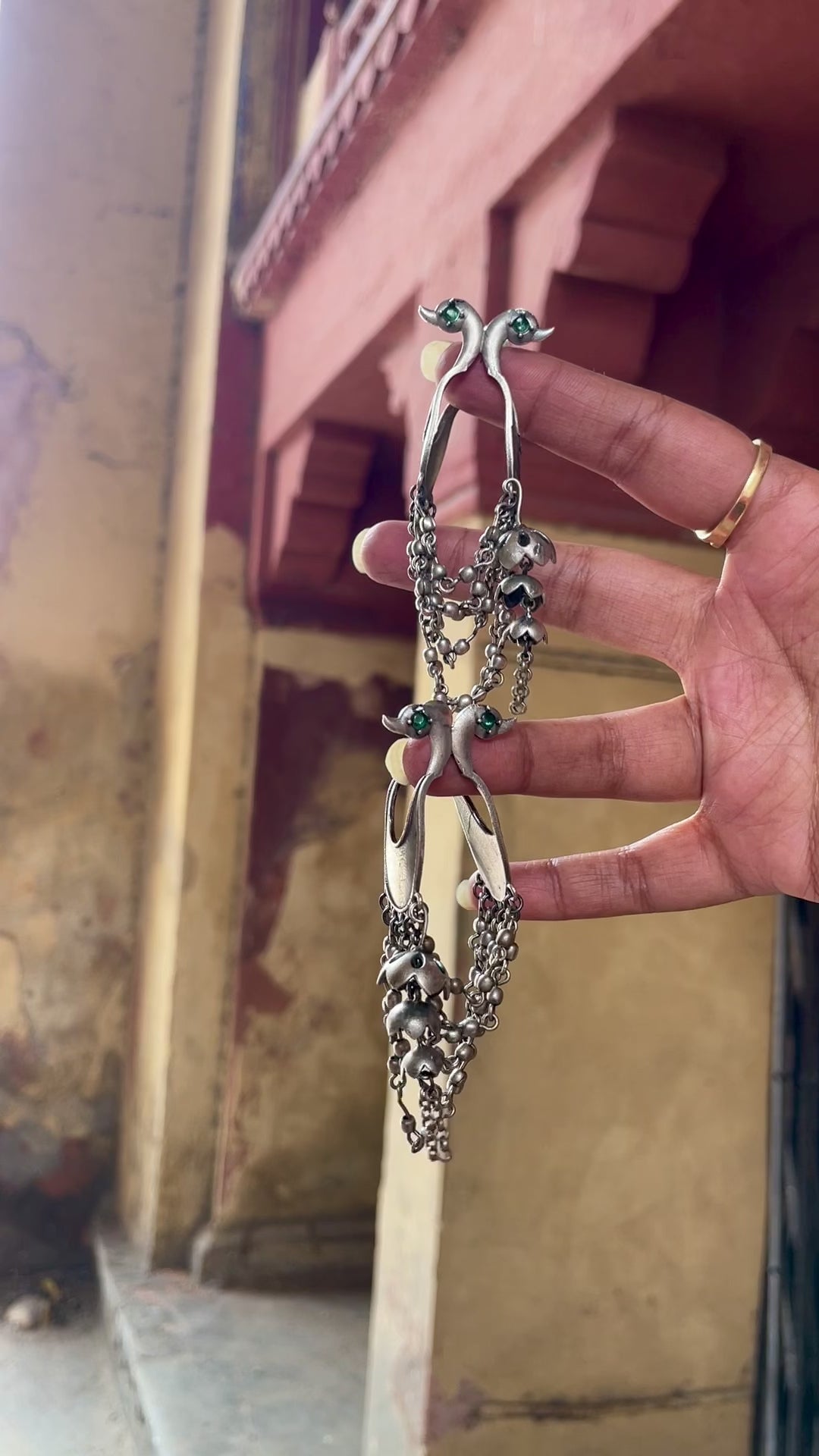 Load video: Mayur Kamal Silver Plated Earrings