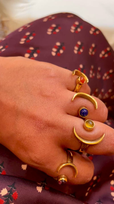 Chandini Brass Gemstone Ring
