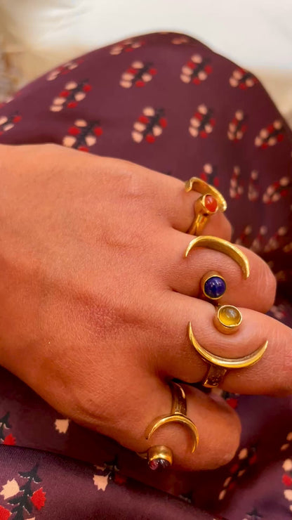 Chandini Brass Gemstone Ring