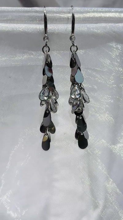 Touch Me Not with Crystal Leaves Dangler Earrings