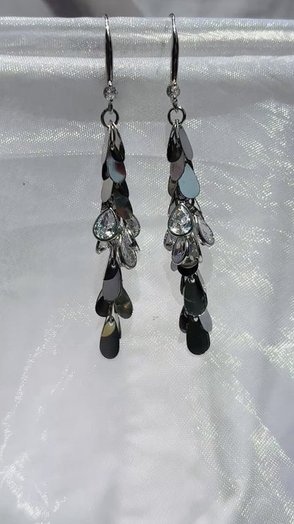 Touch Me Not with Crystal Leaves Dangler Earrings